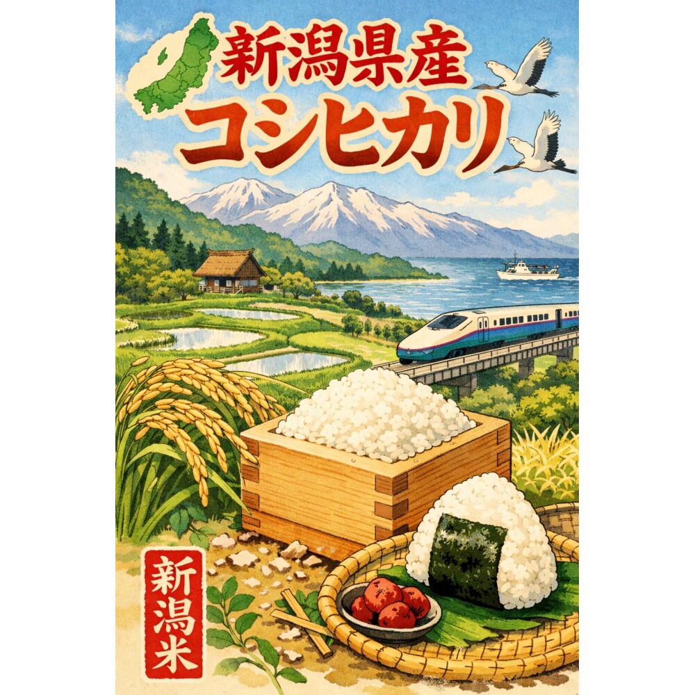 無洗米　新潟県産コシヒカリ　25ｋ（直送）※